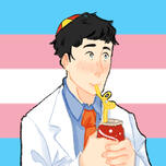 old icon. jewish tommy coolatta drinking soda with a silly straw! made by loverboygordon on tumblr